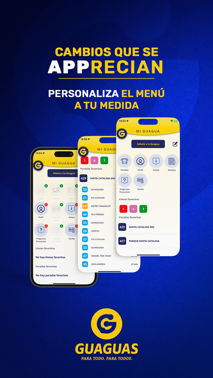 Actualización App Personaliza el menú 