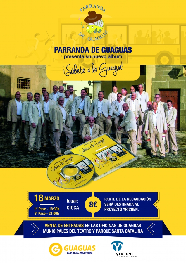 La Parranda de Guaguas presenta en concierto su tercer disco, Súbete a la Guagua