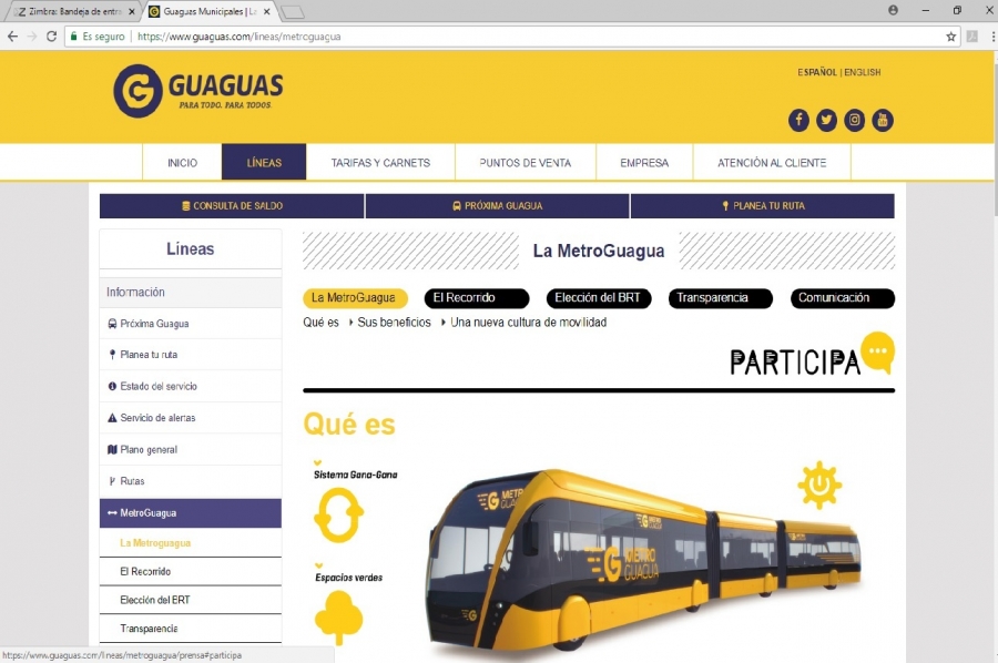 Guaguas Municipales amplía y actualiza la sección de la MetroGuagua en su página web