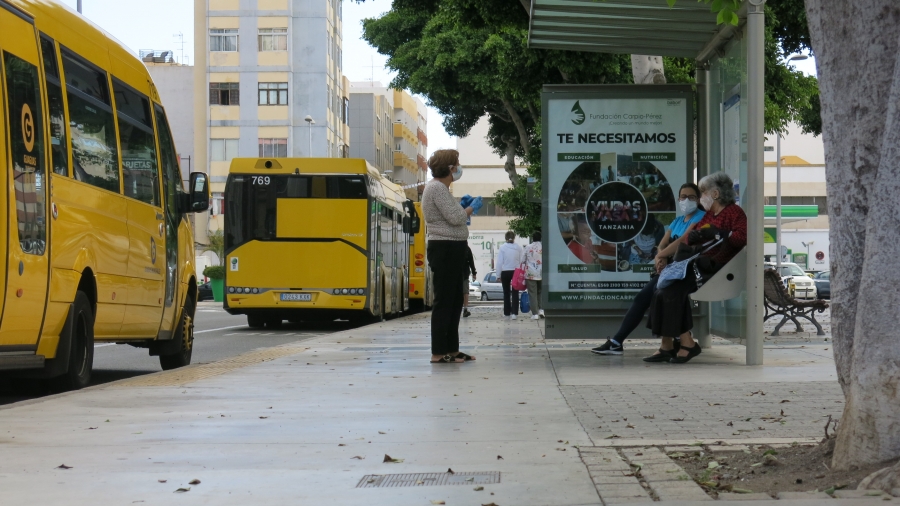 Guaguas Municipales incrementa el aforo máximo de viajeros en sus vehículos con la entrada en la fase 3 de la desescalada  