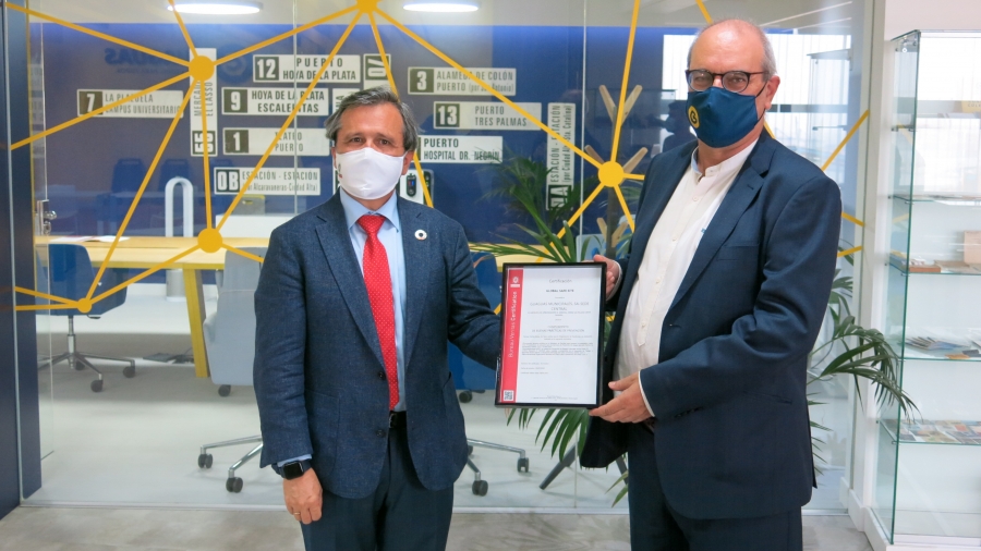 Guaguas Municipales recibe la certificación “Global Safe Site” de Bureau Veritas por sus protocolos sanitarios frente al covid-19 